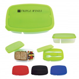 Custom Printed 2-Section Lunch Container