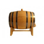 3 Liter Oak Wood Barrel with Black Hoops Custom Printed