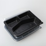Custom Printed Disposable Lunch Box 3 Compartments with Lid
