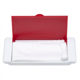 Custom Printed Lens Cleaner Case - Red  Custom Printed Lens Cleaner Case - Red