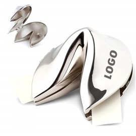 Engraved Silver Asian Fortune Cookie Custom Imprinted