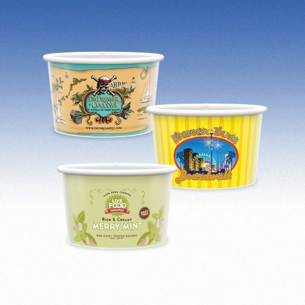 Custom Imprinted 5 oz-Microwavable Paper Containers Custom Imprinted 5 oz-Microwavable Paper Containers