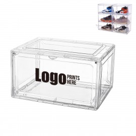 Foldable Drop Front Clear Shoe Box Custom Printed