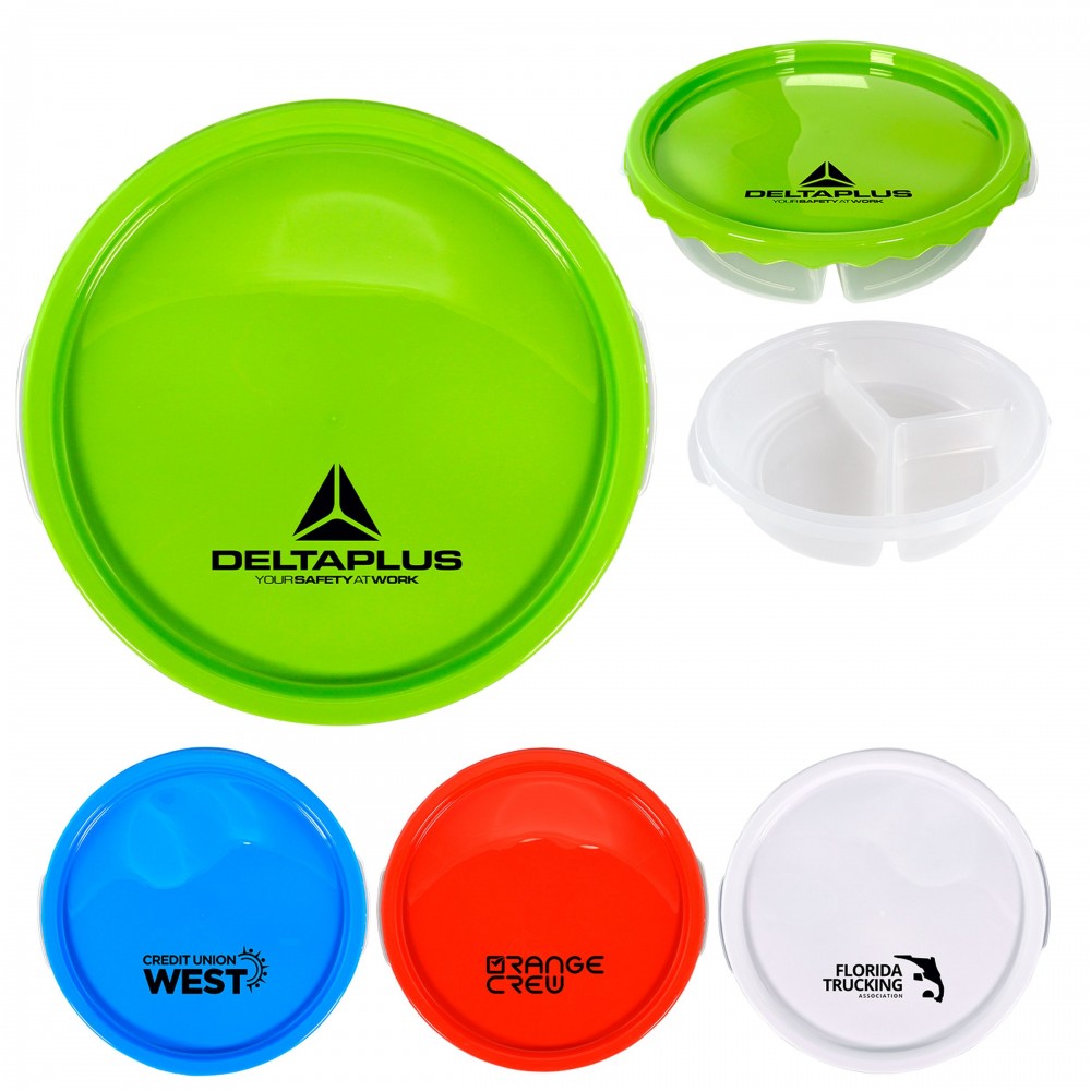 Curvy Round Lunch Container Custom Printed Curvy Round Lunch Container Custom Printed