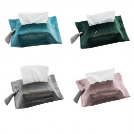 Velvet Napkin Storage Tissue Bag Custom Printed