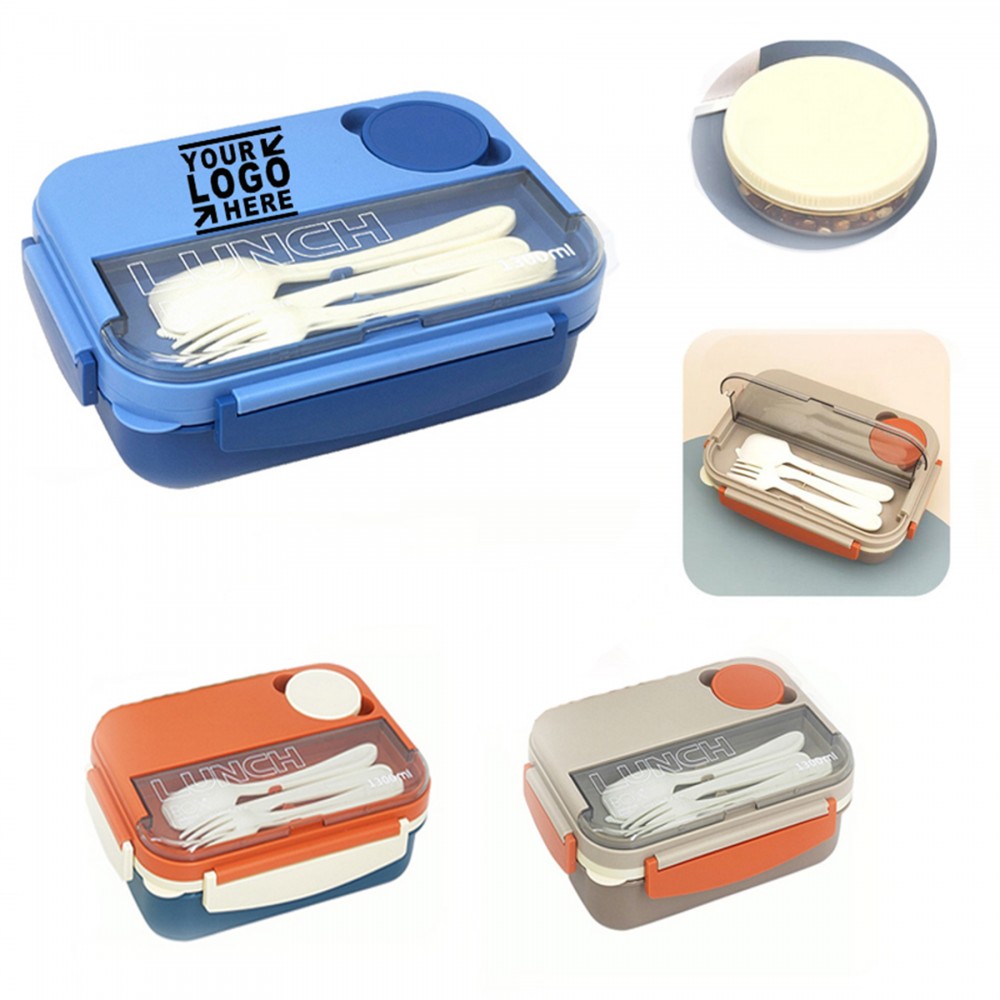 Custom Printed 1300ML Plastic Lunch Box w/ Mini Box(50ML)