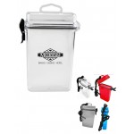 Logo Branded Waterproof Storage Container In Translucent with Lanyard (5 1/4"x3"x1 1/4"), Assorted Colors