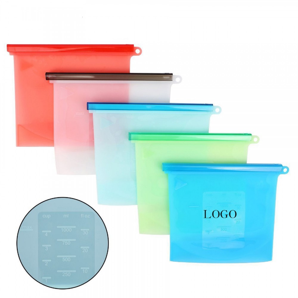 Reusable Silicone Food Storage Bags Custom Printed Reusable Silicone Food Storage Bags Custom Printed