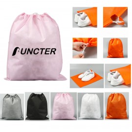 11.8" x 15.8" Non-Woven Drawstring Bag Travel Storage Bags For Clothes Shoes Custom Printed
