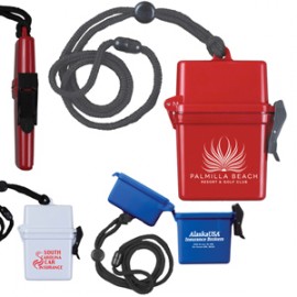 Custom Printed "EZ Carry" Waterproof Container w/Breakaway & Adjustable Neck Lanyard