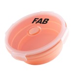 4-piece Round Collapsible Food Container with Lid Logo Branded