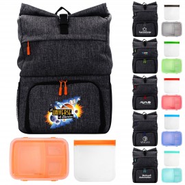 Custom Printed X Line Backpack Cooler Lunch & Sandwich Combo