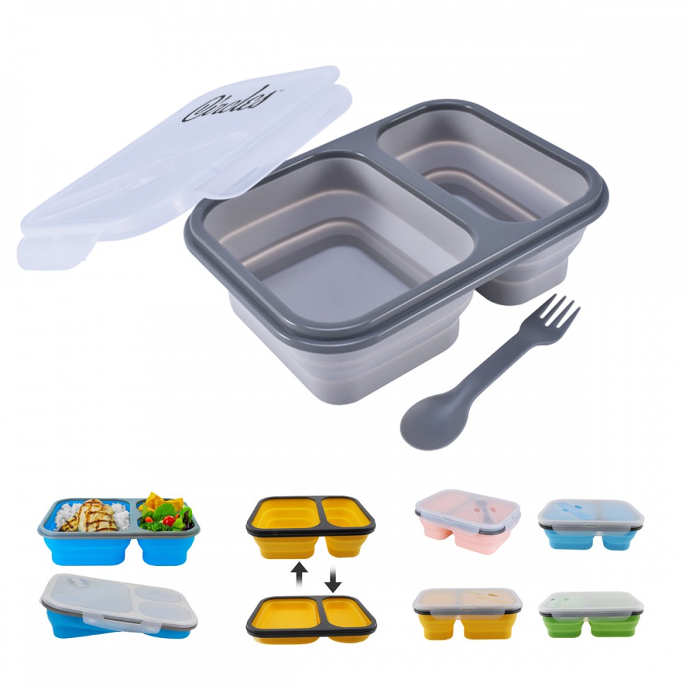 Custom Imprinted Foldable Silicone Lunch Box