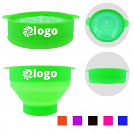Innovative Household Collapsible Expandable Silicone Popcorn Bowl With Lid Microwave Safe Logo Branded
