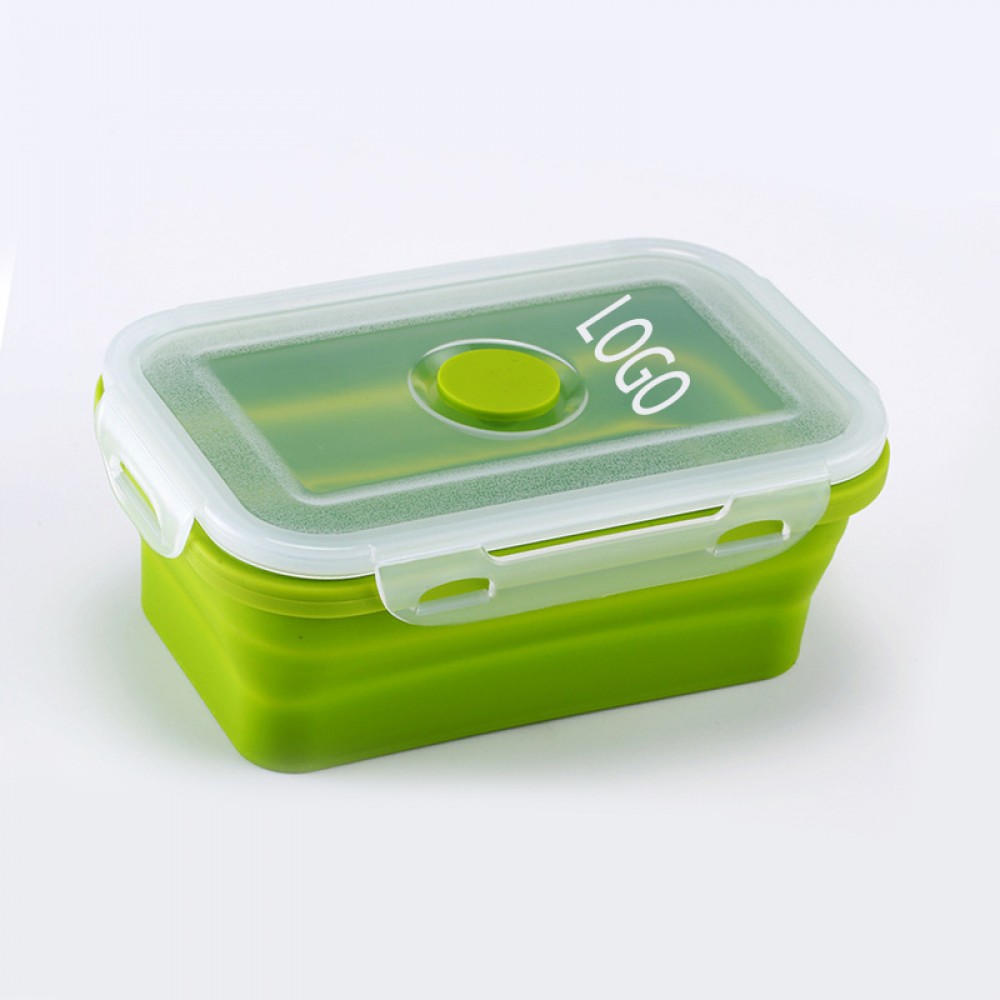 Collapsible Silicone Food Benton Container Silicone BPA Free Custom Printed Collapsible Silicone Food Benton Container Silicone BPA Free Custom Printed