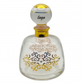 Logo Branded Glass Bottle With Real Gold Painting