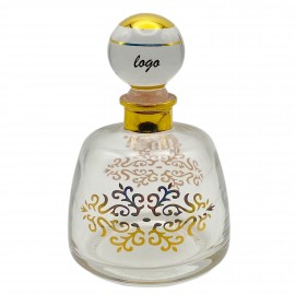 Logo Branded Glass Bottle With Real Gold Painting