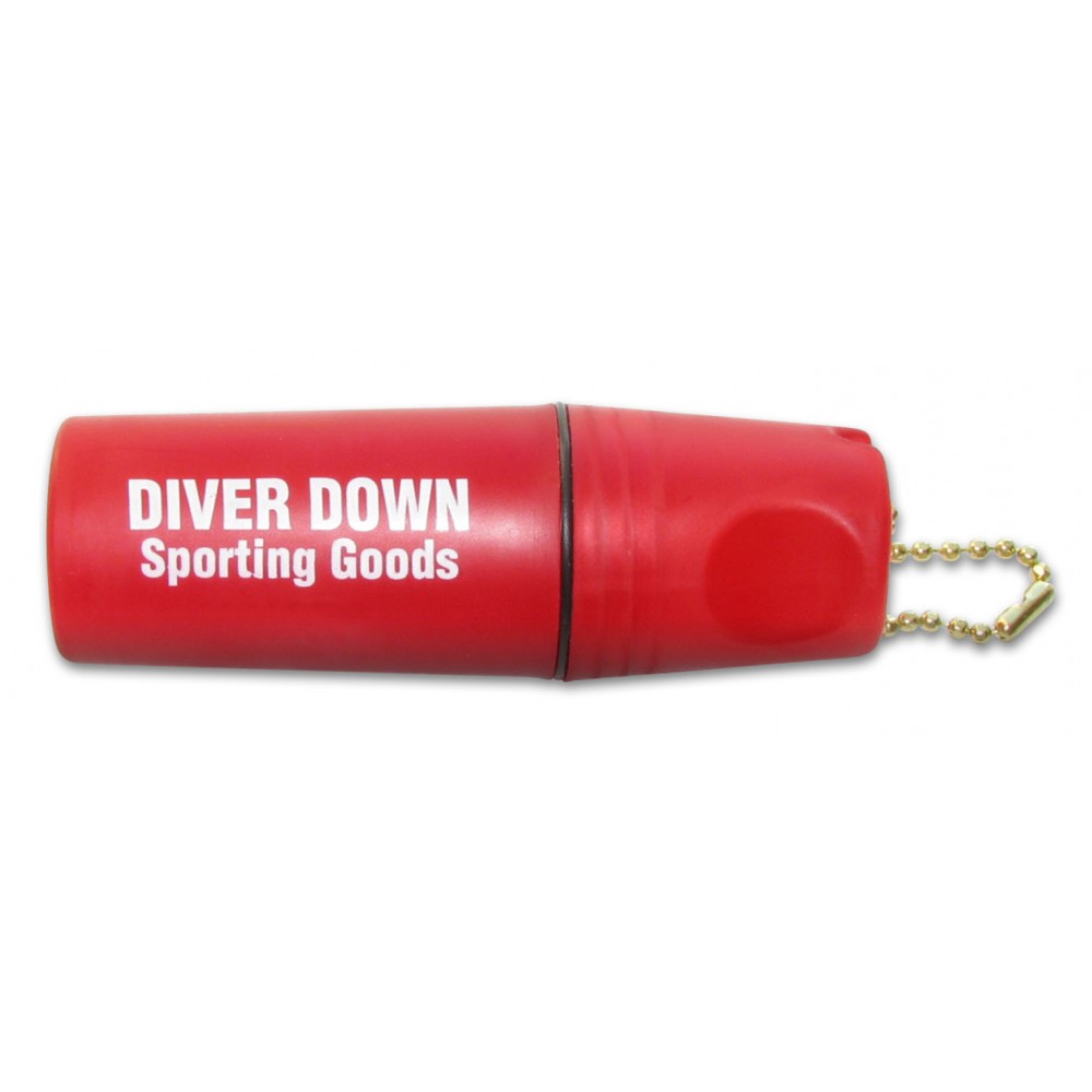 Custom Imprinted Round Waterproof Container with Chain Custom Imprinted Round Waterproof Container with Chain