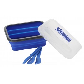 Logo Branded Collapse-It Silicone Lunch Container  Logo Branded Collapse-It Silicone Lunch Container