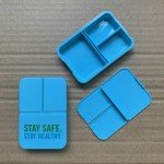 Logo Branded Rectangle 3 Compartments Pill Cases