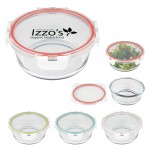 Fresh Prep Round Glass Food Container Custom Imprinted