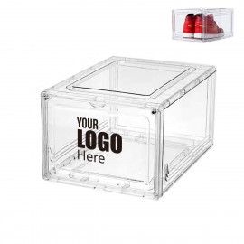 Foldable Drop Front Clear Shoe Box Custom Printed