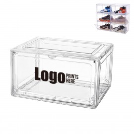 Foldable Drop Side Clear Shoe Box Custom Imprinted  Foldable Drop Side Clear Shoe Box Custom Imprinted
