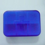 6 Grid Compartments Pill Box Container Dispenser Logo Branded