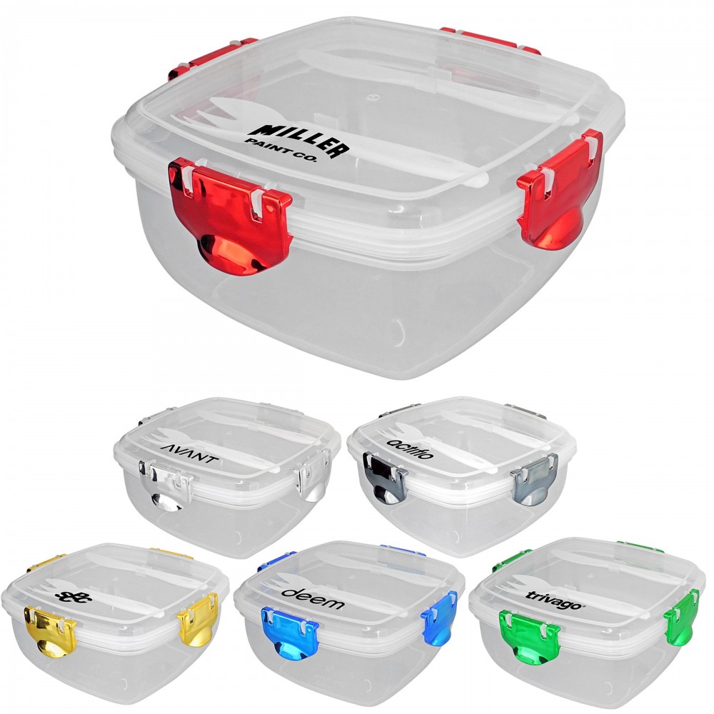 Custom Printed Metallic Clip Top Container Custom Printed Metallic Clip Top Container