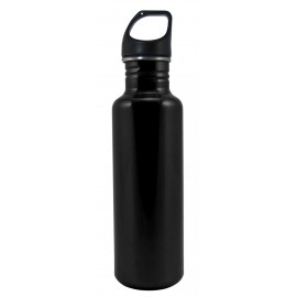 26 oz. Black Stainless Steel Excursion Bottle Logo Branded
