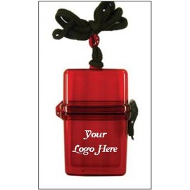 Waterproof Container - Translucent Red Custom Imprinted