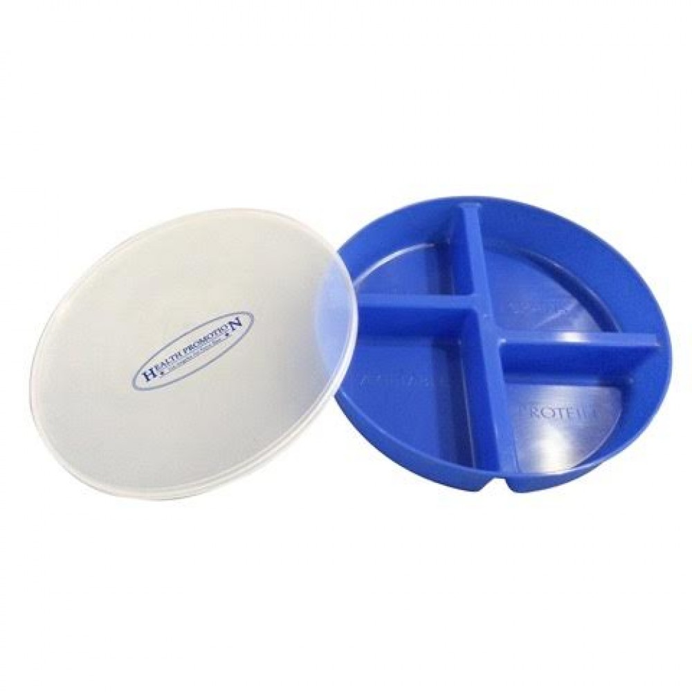 Blue Divided Portion Plate with Lid Custom Imprinted Blue Divided Portion Plate with Lid Custom Imprinted