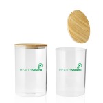 37 oz. Dawn Glass Storage Jar with Bamboo Lid (1 Color) Custom Imprinted