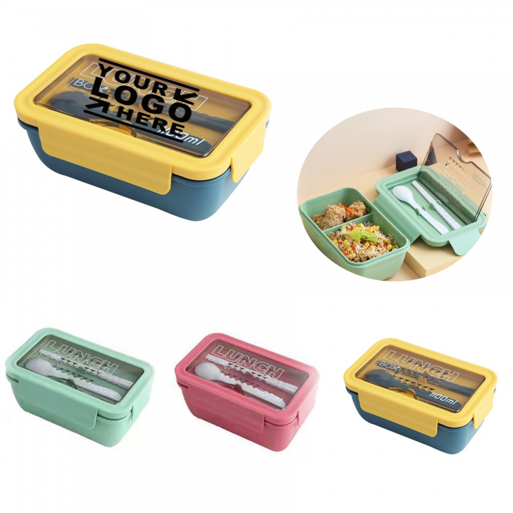 Custom Imprinted Custom Plastic Lunch Box w/ Compartment