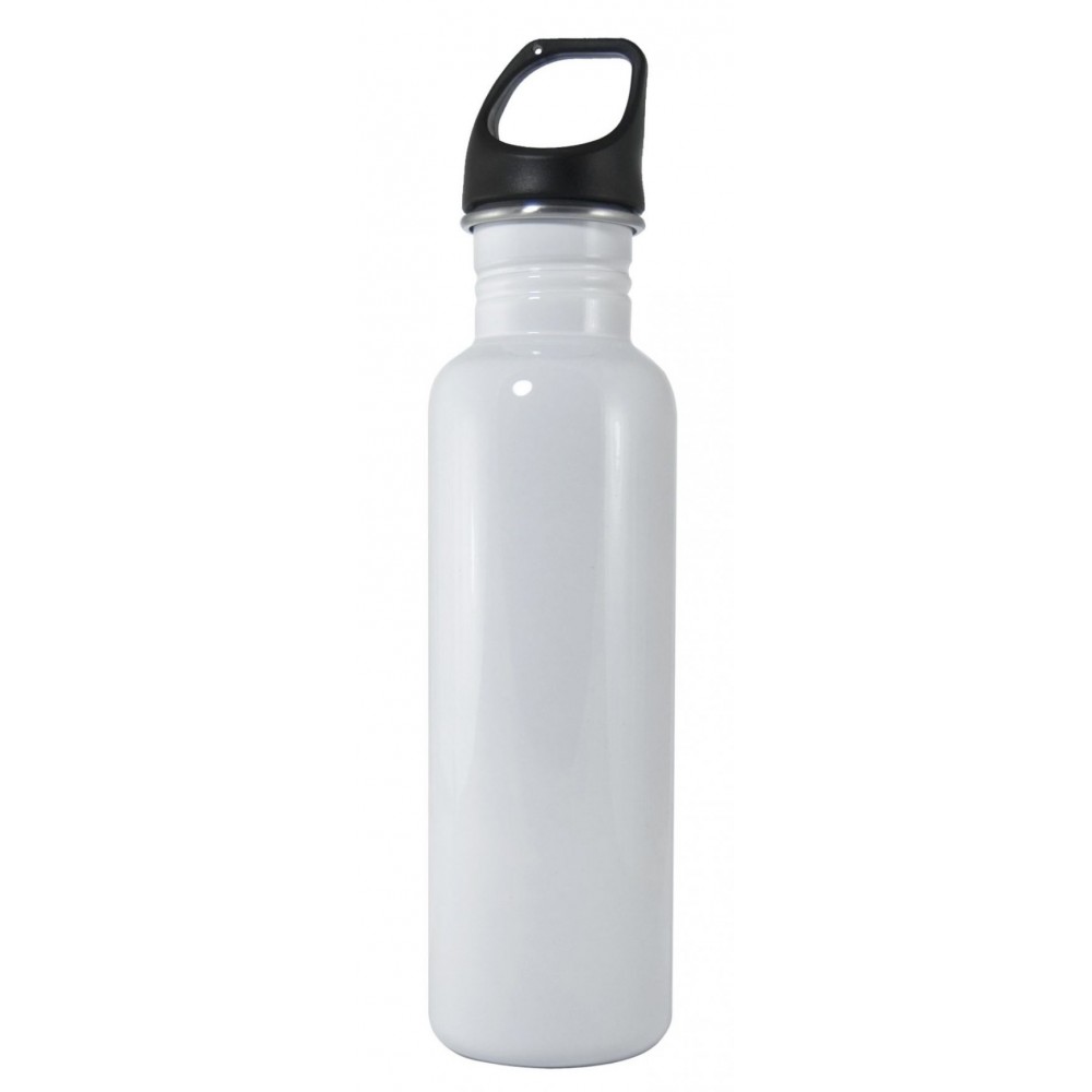 26 oz. White Stainless Steel Excursion Bottle Logo Branded