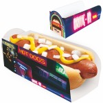 Logo Branded Hot Dog Food Tray Open End