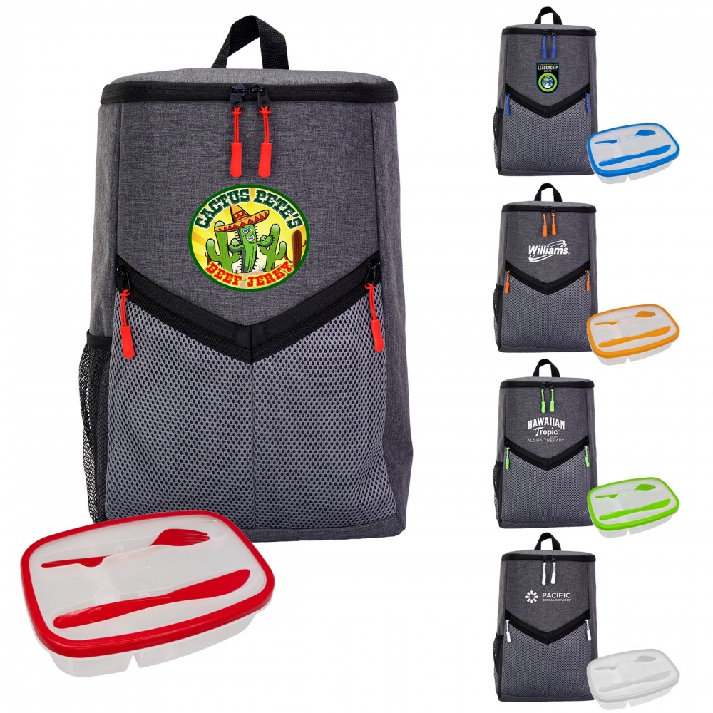 Logo Branded Victory Seal Tight Backpack Cooler Set