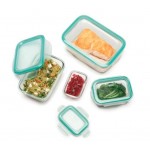 OXO Good Grips 8pc SNAP Glass Rectangle Container Set Logo Branded