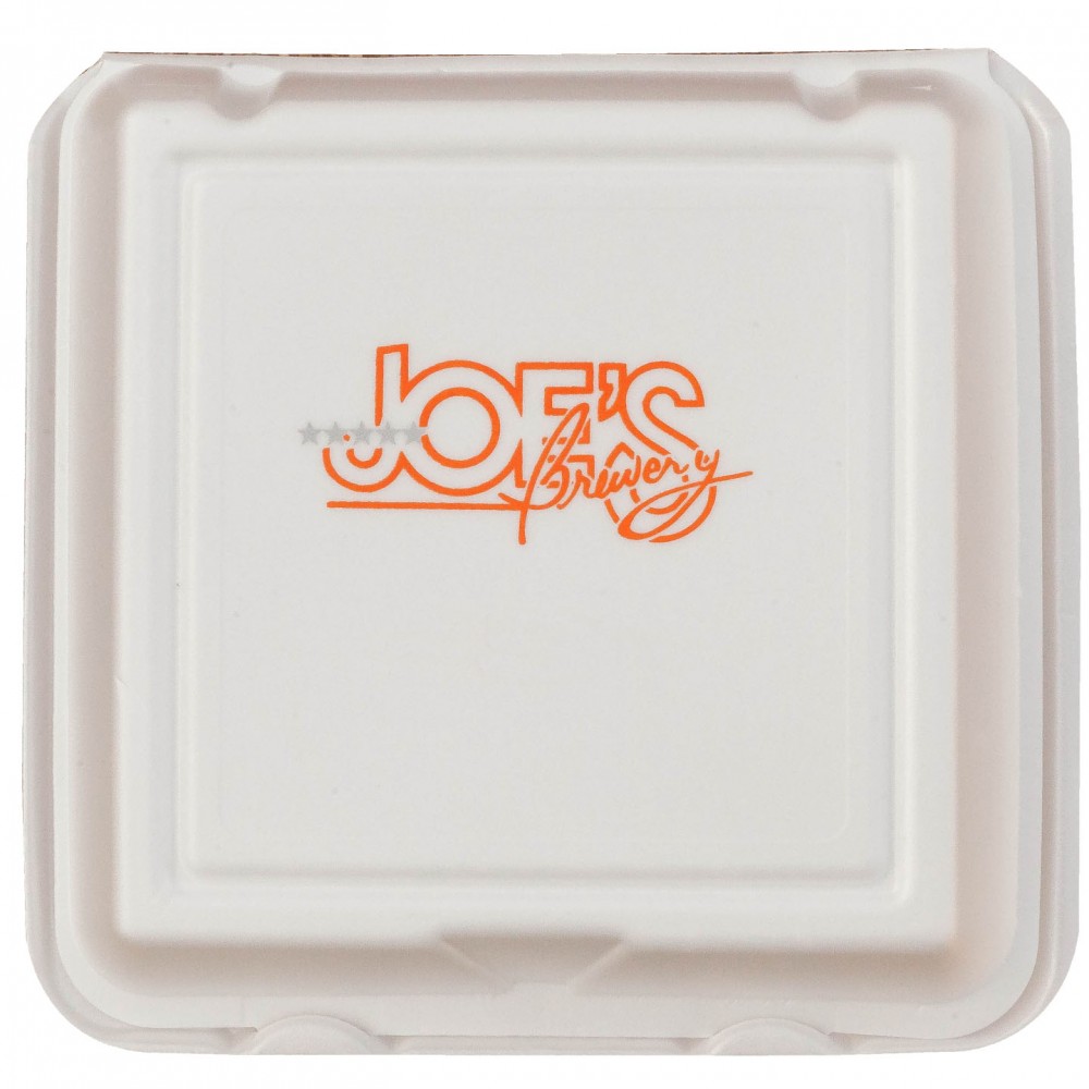9"x9" Foam Takeout Container Logo Branded