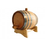 1 Liter Oak Wood Barrel with Black Hoops Logo Branded
