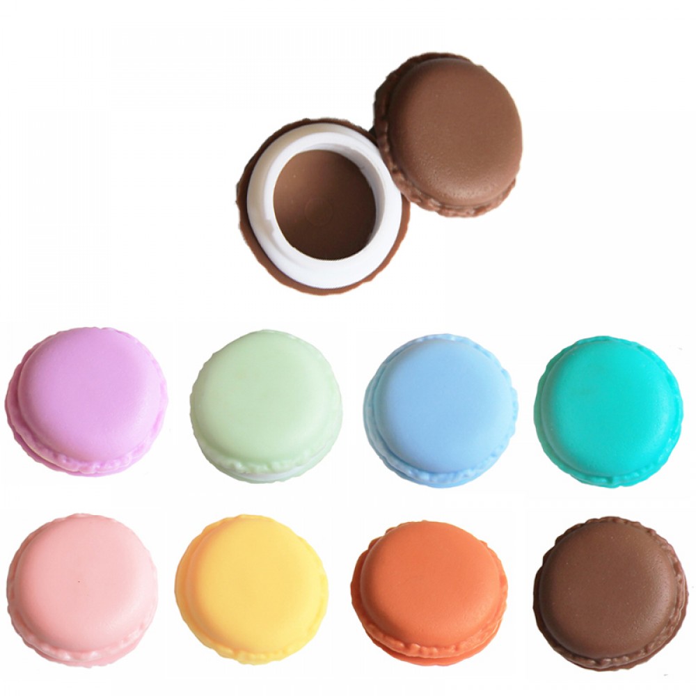 Logo Branded Mini Fake Macaron Shape Trinket Storage Box Logo Branded Mini Fake Macaron Shape Trinket Storage Box