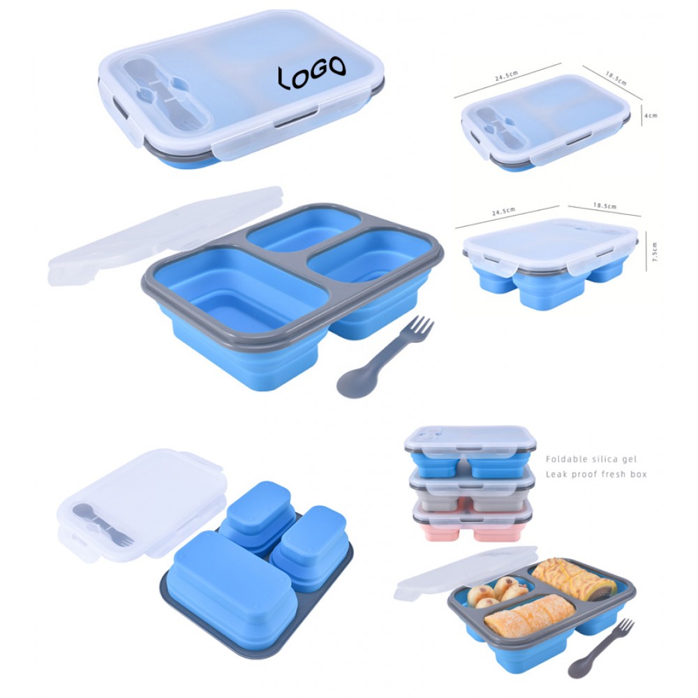 Collapsible Leakproof Lunch Box Custom Imprinted Collapsible Leakproof Lunch Box Custom Imprinted