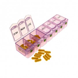 7-Day Medicine Reminder Pill Box Custom Printed