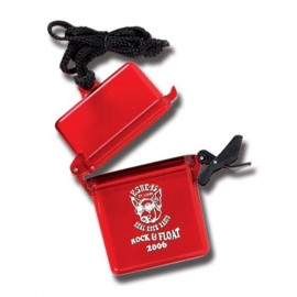 Custom Imprinted Small Waterproof Container w/ Neck Strap