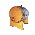 Custom Imprinted 5 Liter Oak Wood Barrel with Black Hoops