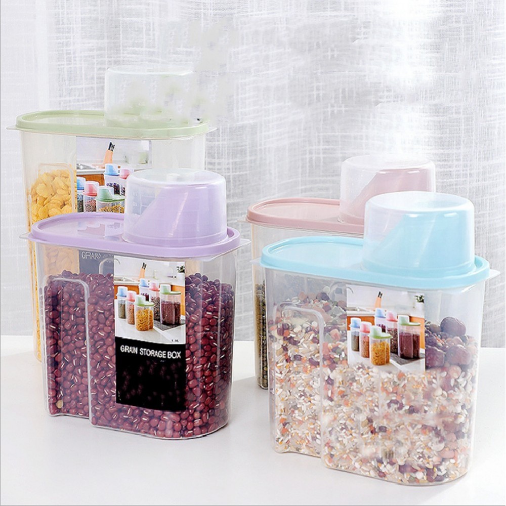 Custom Imprinted Storage Container with Measuring Cup Custom Imprinted Storage Container with Measuring Cup