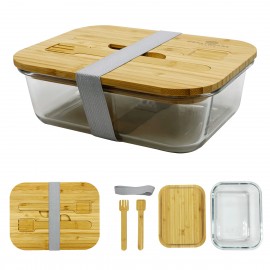 Custom Imprinted Chow Bella Glass Bento Box