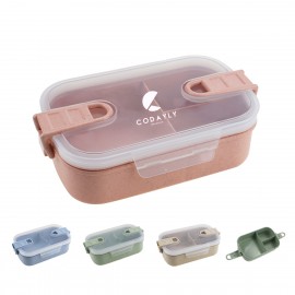 Logo Branded Snap-on Crisper Bento Box (Economy Shipping)