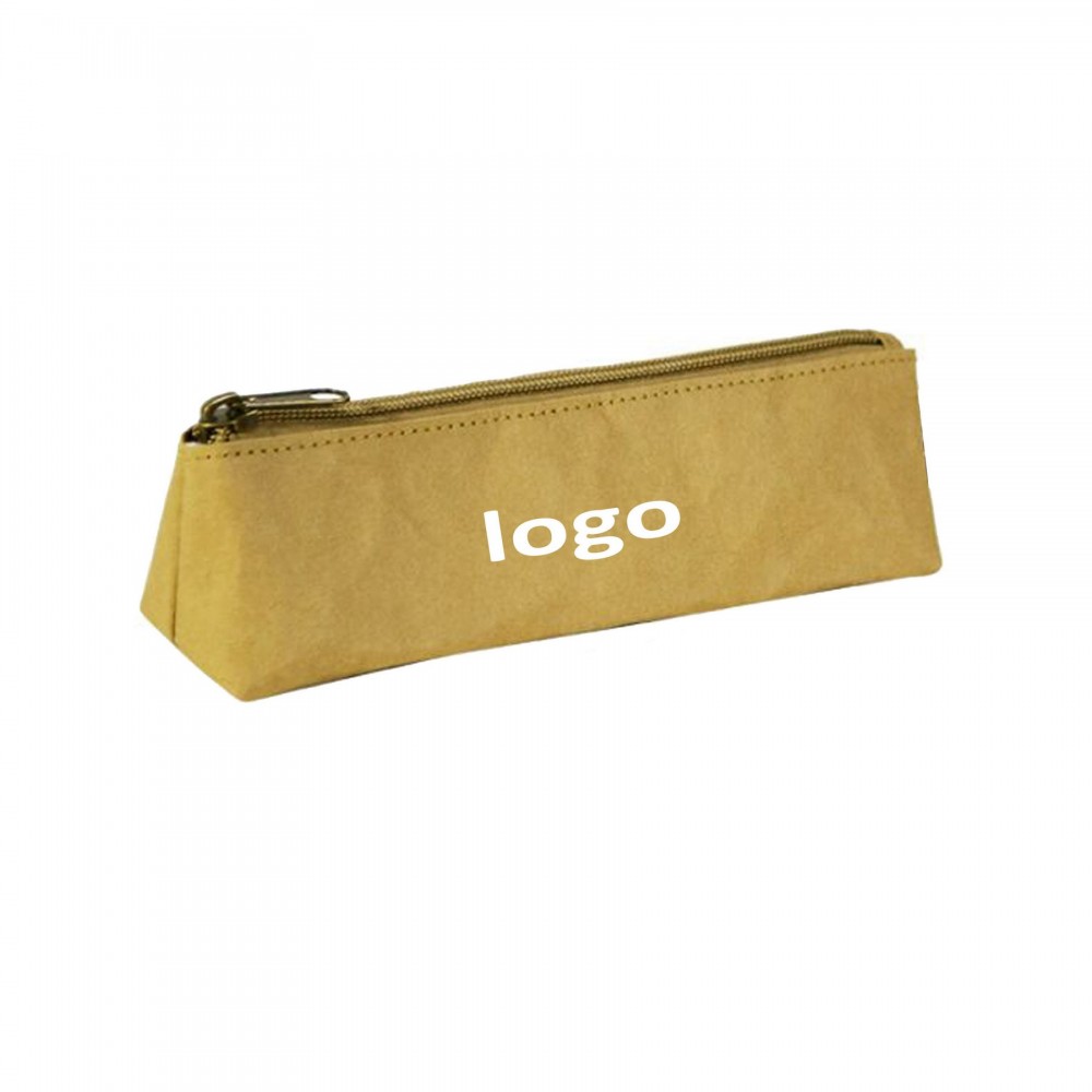 Logo Branded Brown Paper Pencil Case