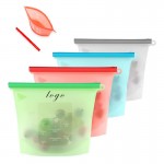 Custom Printed Reusable Silicone Food Fresh-Keeping Storage Bag